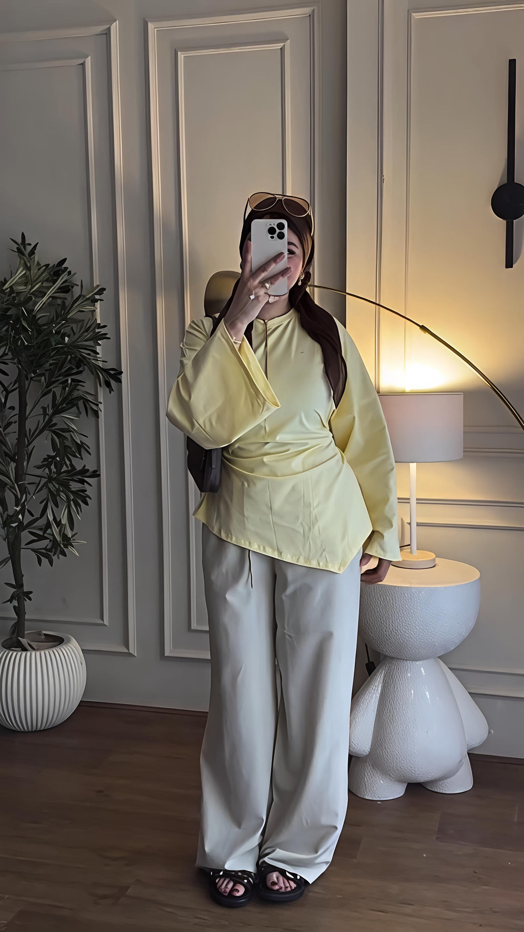 Oversized T-shirt with belt
