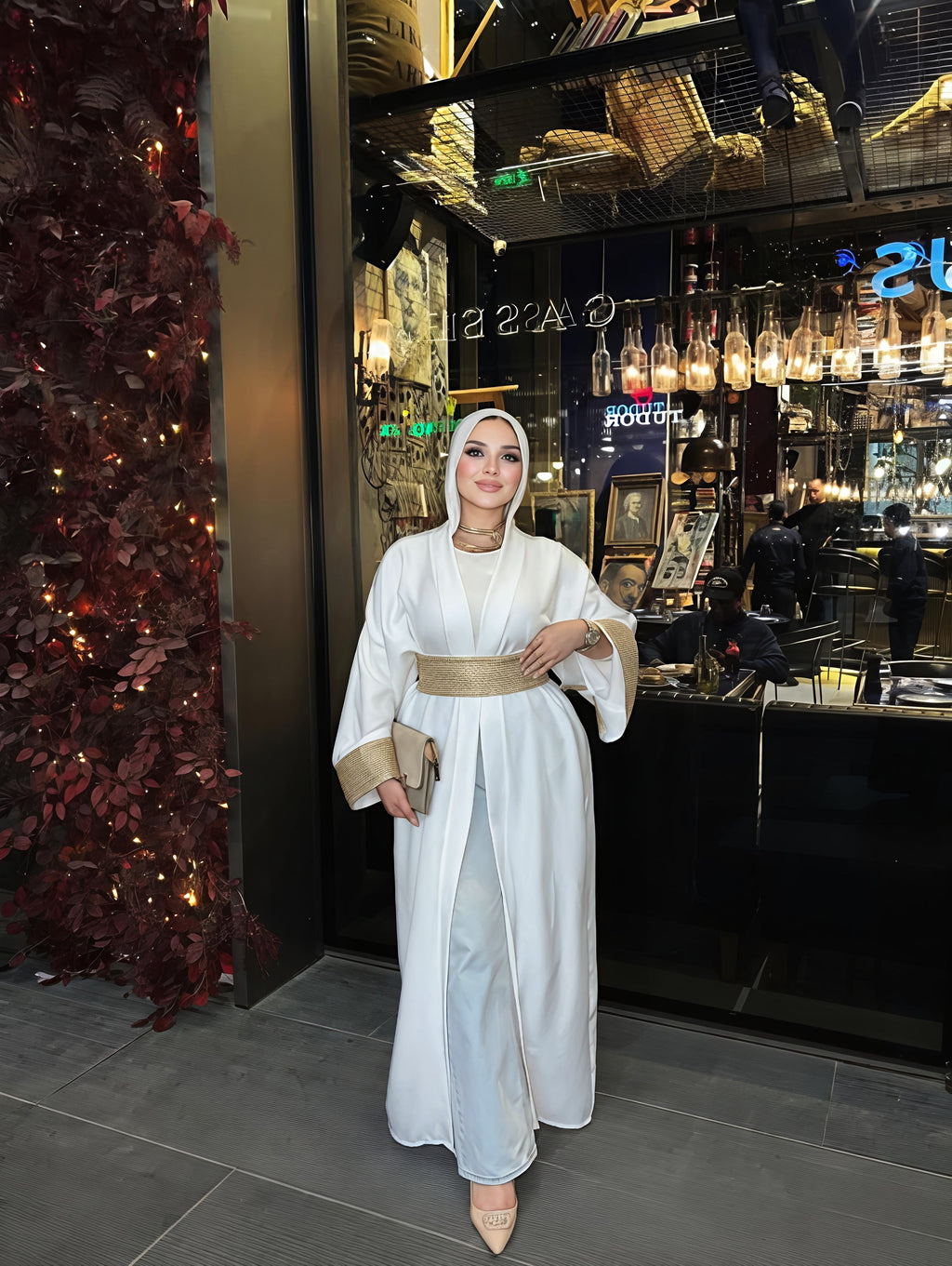 عباية أوبن بحزام كورسيه ميتالك